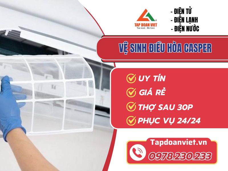 Thợ vệ sinh điều hòa Casper tay nghề giỏi 