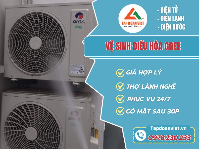 Thợ vệ sinh điều hòa Gree tay nghề giỏi 