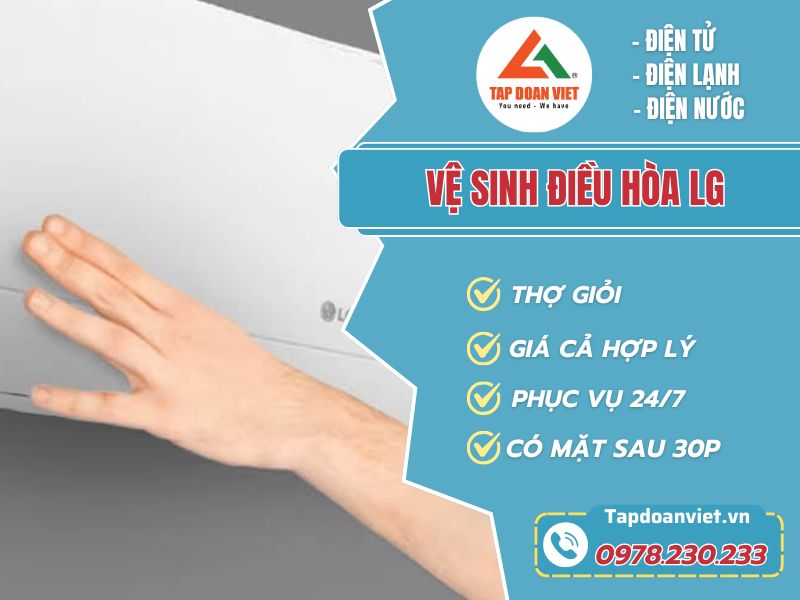 Dịch vụ vệ sinh điều hòa LG uy tín, chuyên nghiệp 
