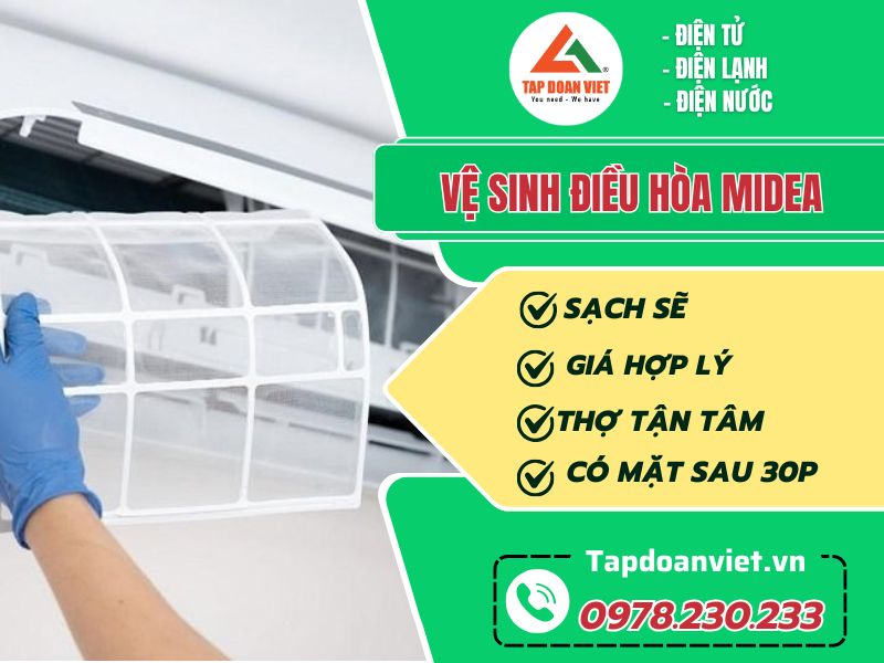 Thợ vệ sinh điều hòa Midea tay nghề giỏi 