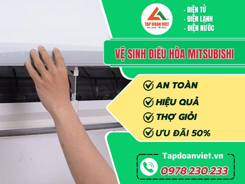 Thợ vệ sinh điều hòa Mitsubishi tay nghề giỏi 