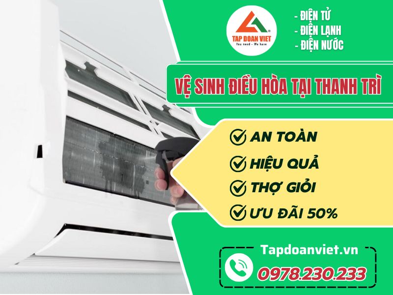 Thợ vệ sinh điều hòa tại Thanh Trì tay nghề giỏi 