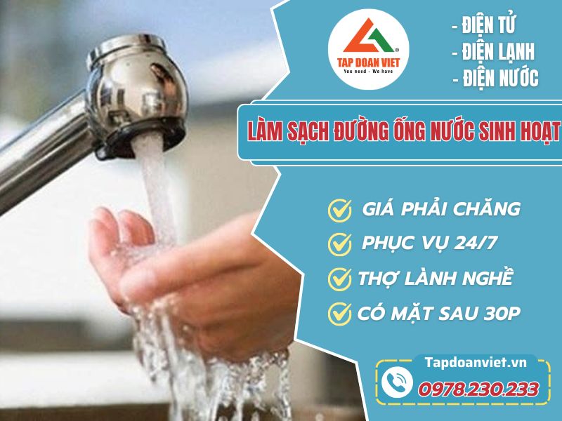 Giải pháp làm sạch đường ống nước sinh hoạt toàn diện Giải pháp làm sạch đường ống nước sinh hoạt toàn diện
