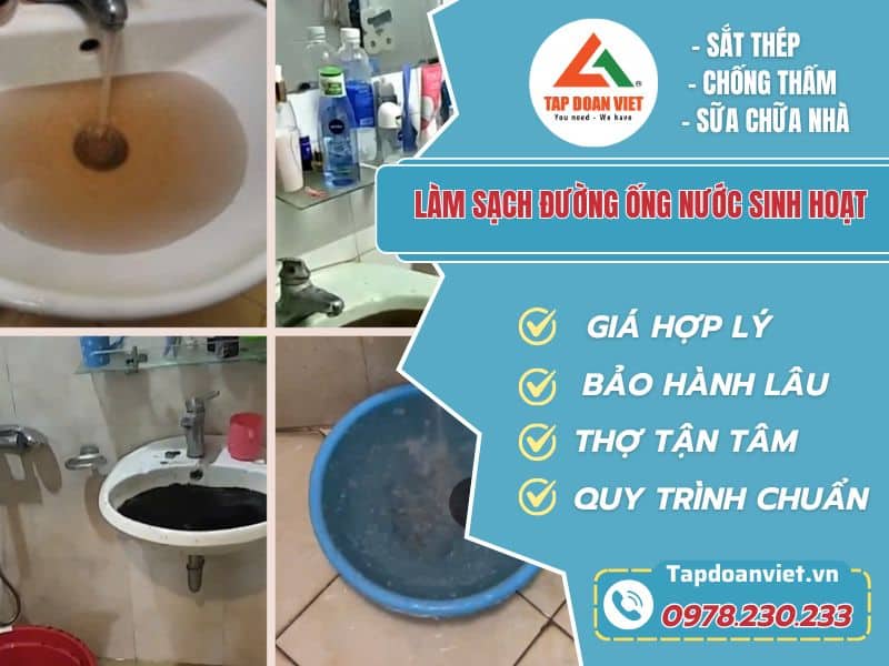 Lam Sach Duong Ong Nuoc Sinh Hoat Tapdoanviet