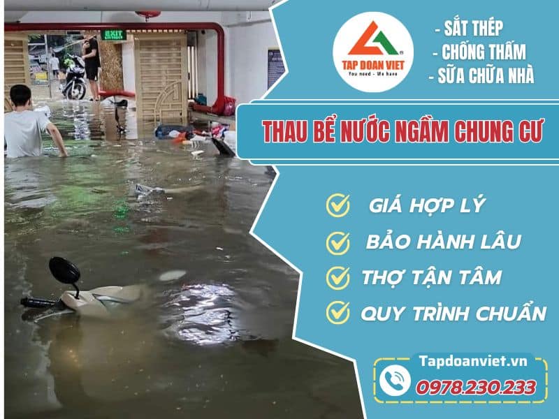 Thau bể nước ngầm chung cư tại Hà Nội - Tập Đoàn Việt Thau bể nước ngầm chung cư tại Hà Nội