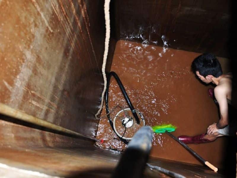Thực tế Vệ sinh bể nước ngầm mới xây 