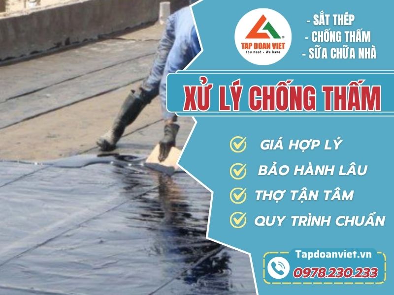 Xử lý chống thấm đúng nguồn rò, hết thấm bền - Tập Đoàn Việt Xu Ly Chong Tham Tap Doan Viet