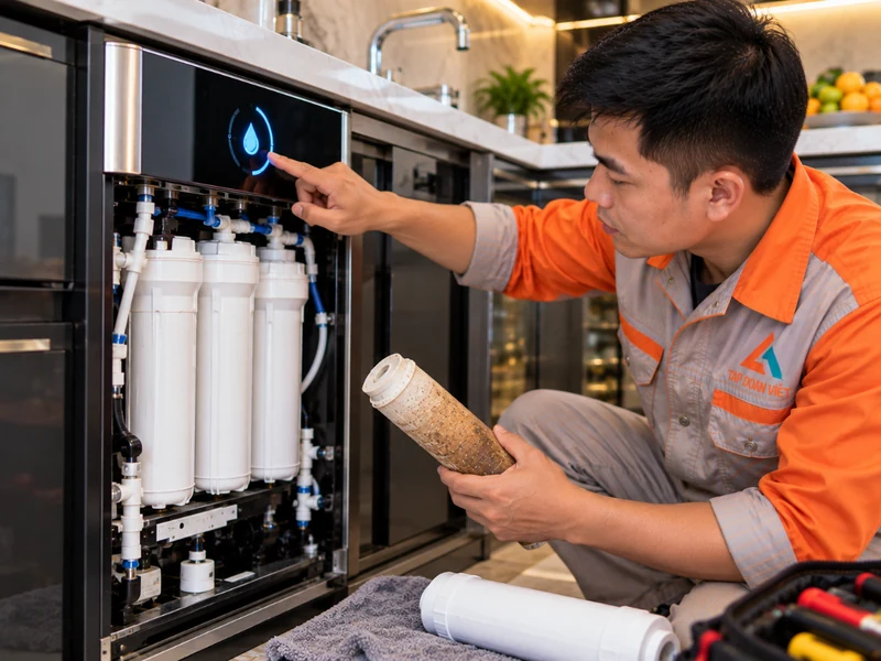 Thay lõi lọc nước tại Tây Hồ: đúng mã, cài lại bộ đếm - Tập Đoàn Việt Thợ thay lõi tích hợp và cài lại bộ đếm máy lọc nước tại Tây Hồ